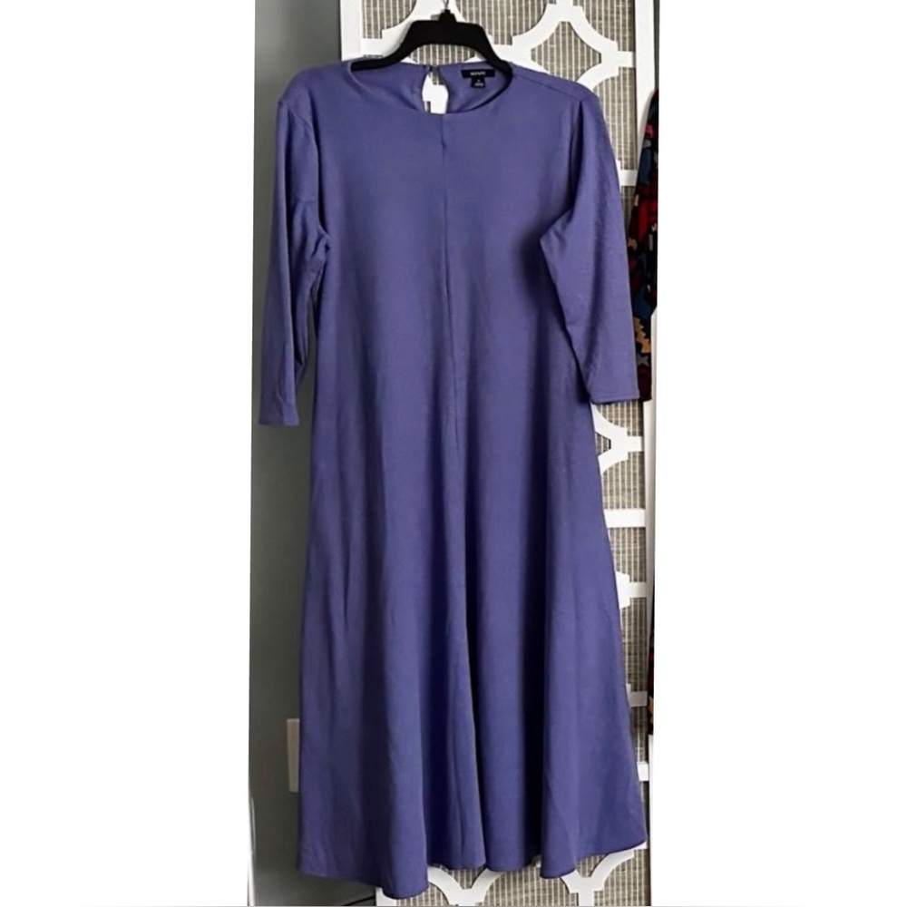 Alfani Elegant Lavander A-Line Women's Midi Dress with Pockets